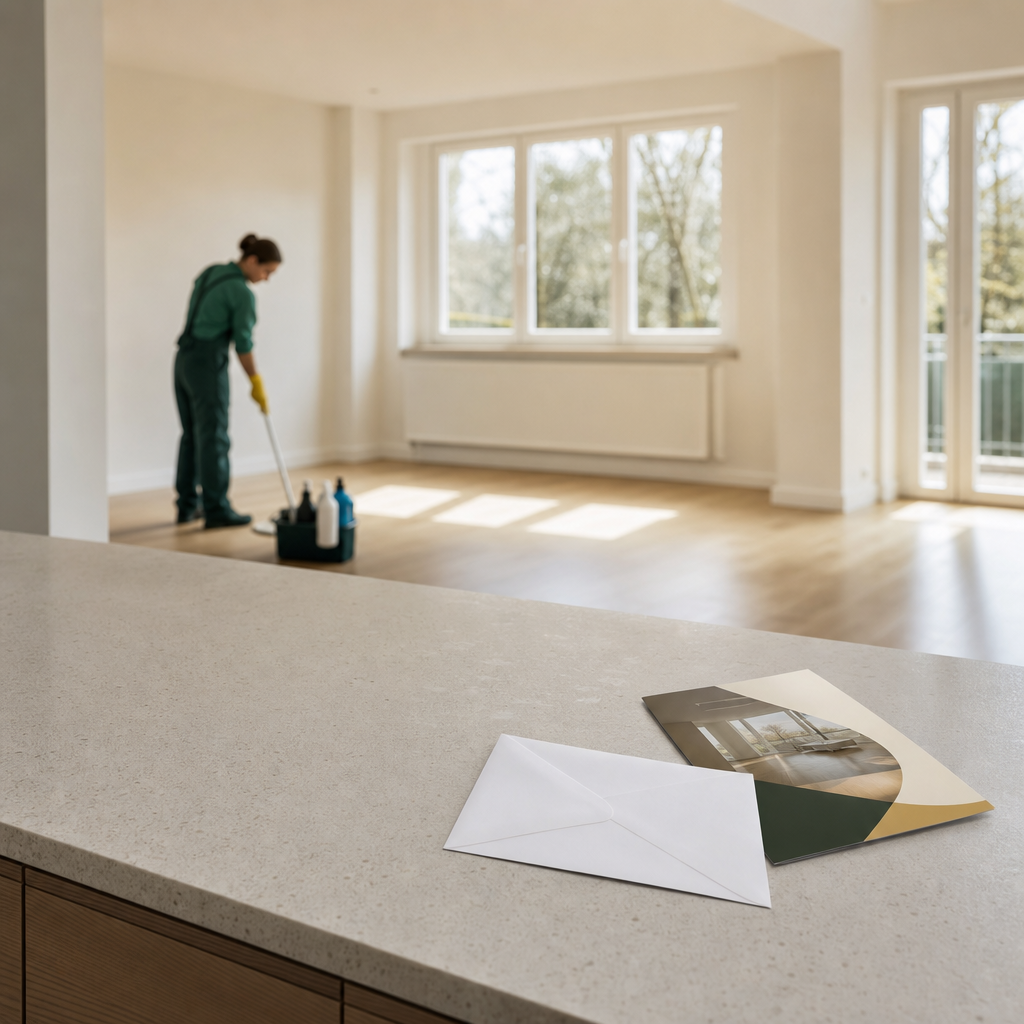 Professionele schoonmaak van een lege woning